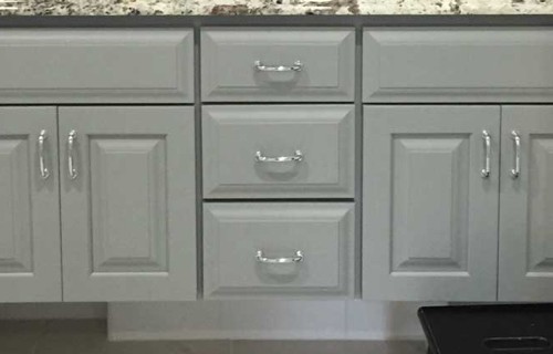 grey bathroom cabinets | Raby Home Solutions