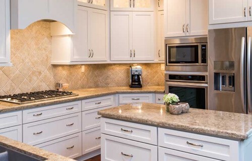 custom white kitchen cabinets