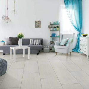 Living room tile flooring | Raby Home Solutions