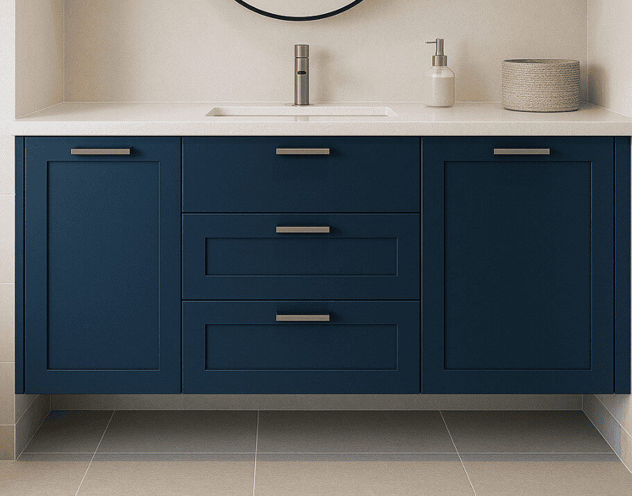 Bathroom cabinets at Raby Home