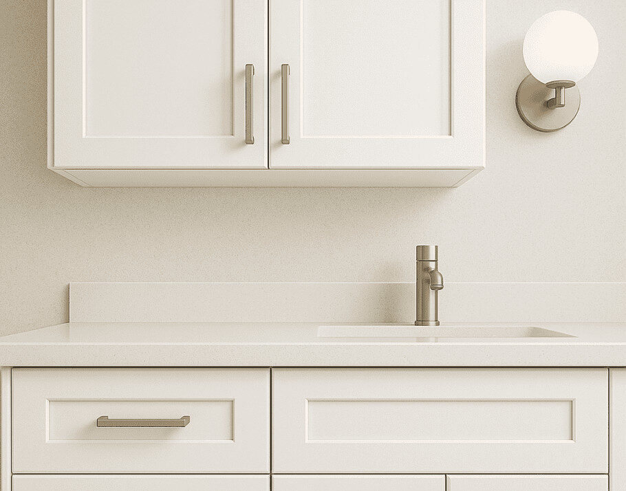 Bathroom cabinets at Raby Home