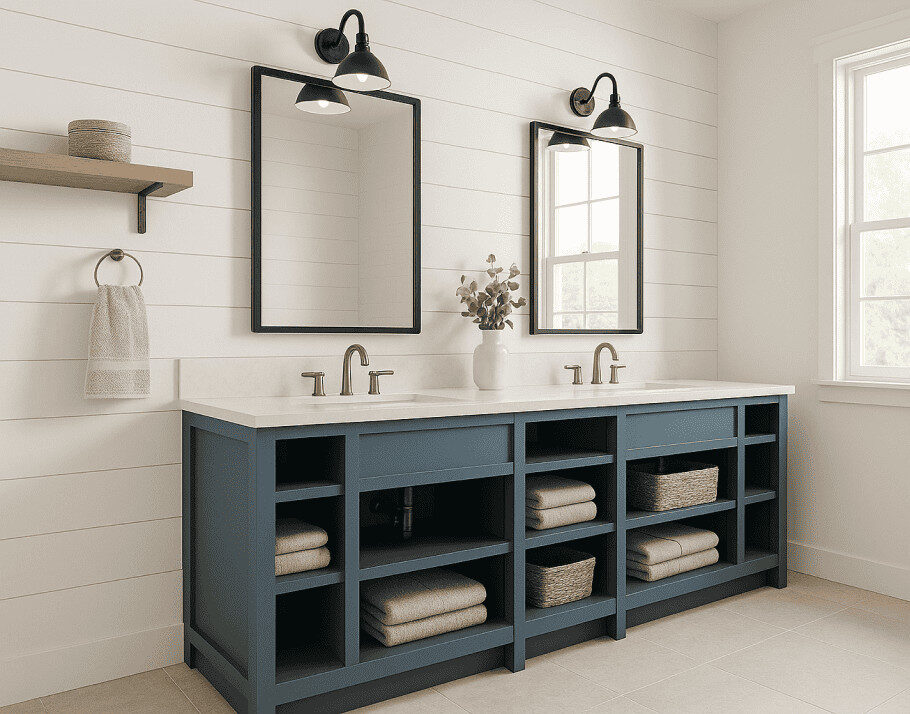 Bathroom cabinets at Raby Home