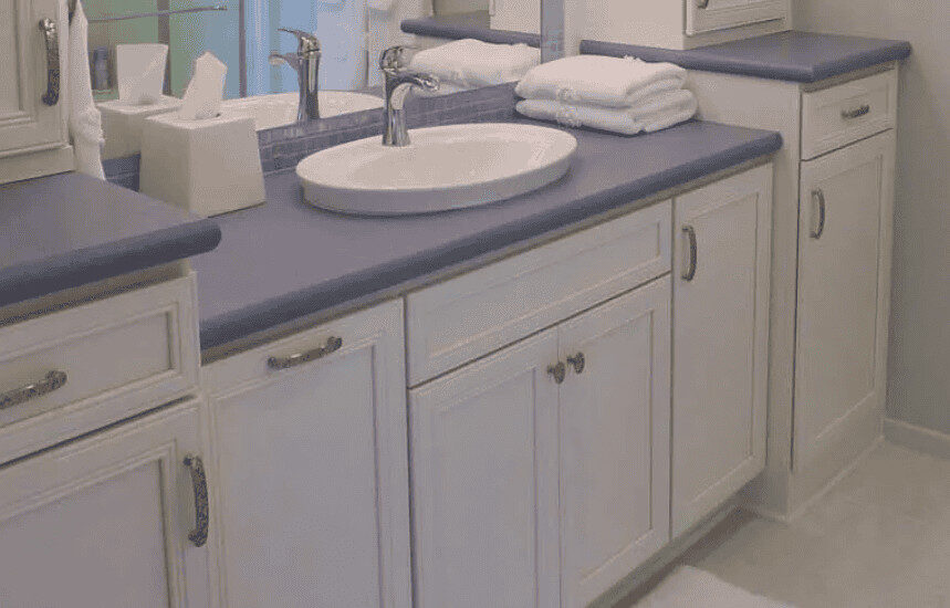 Bathroom cabinets at Raby Home