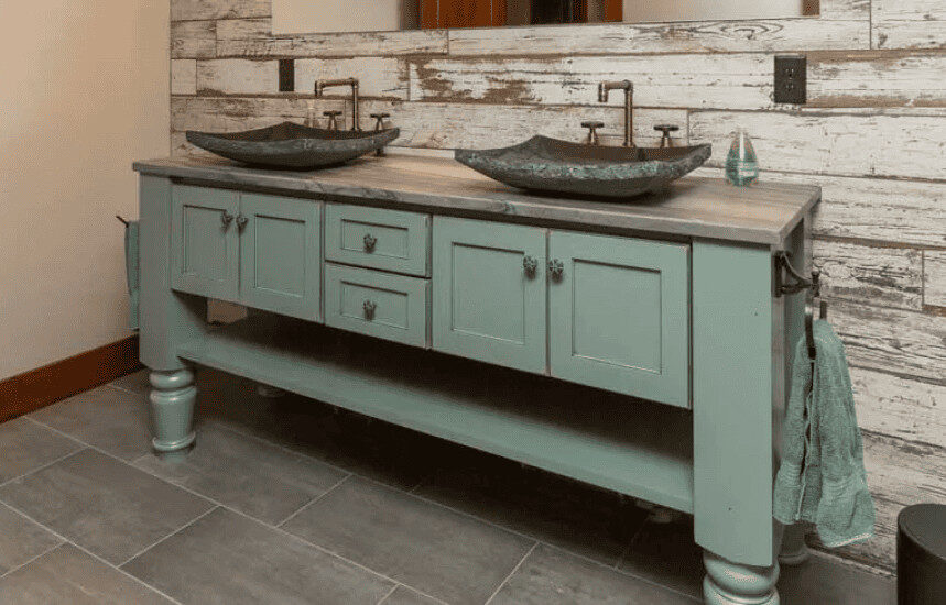 Bathroom cabinets at Raby Home