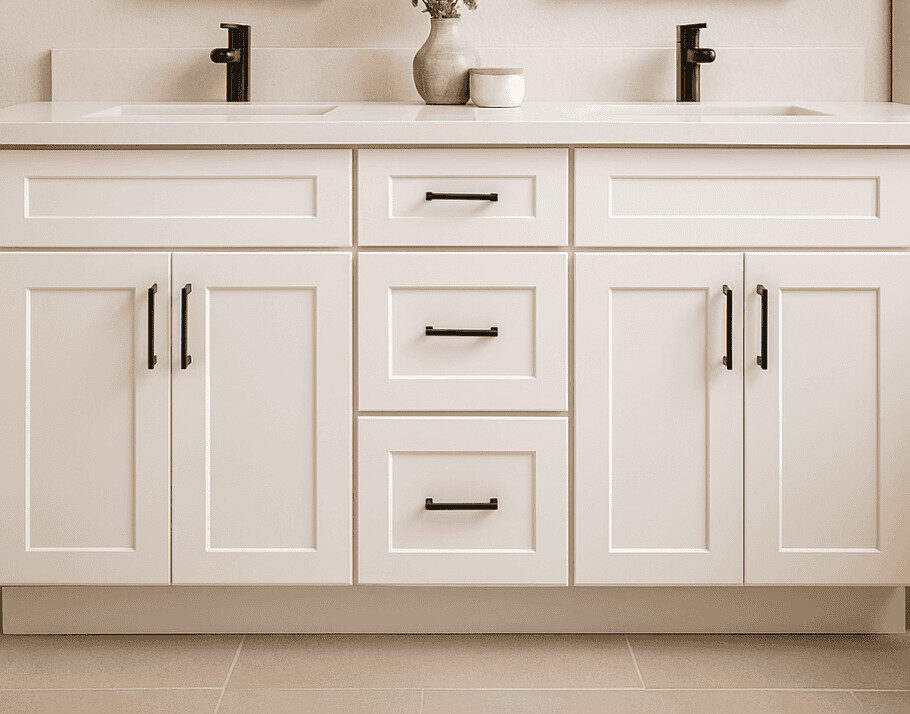 Bathroom cabinets at Raby Home