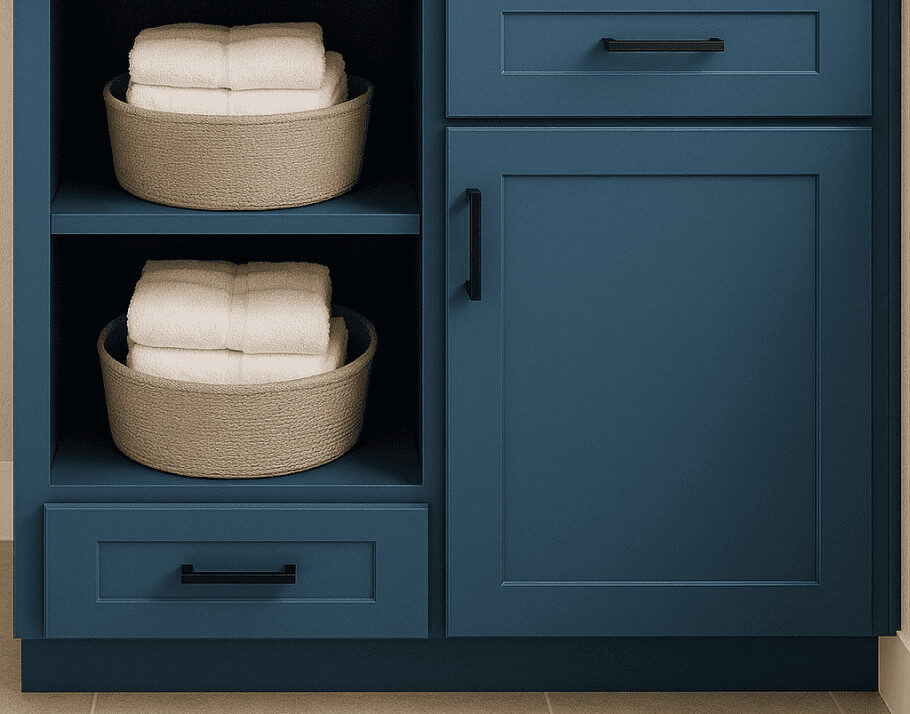 Bathroom cabinets at Raby Home