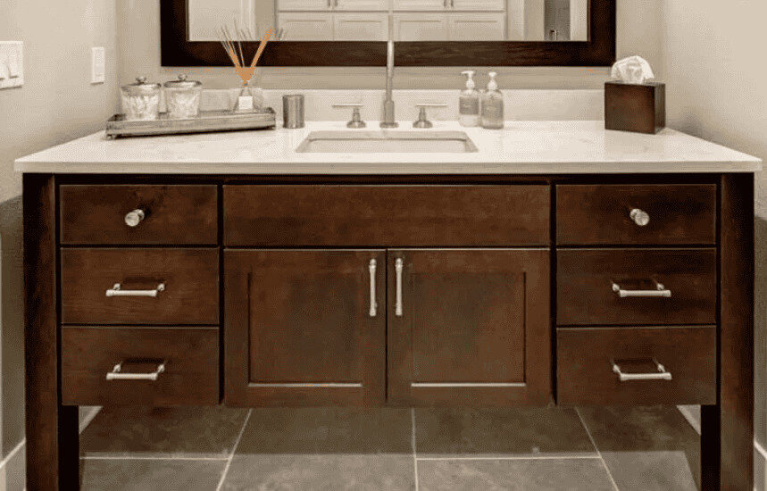 Bathroom cabinets at Raby Home