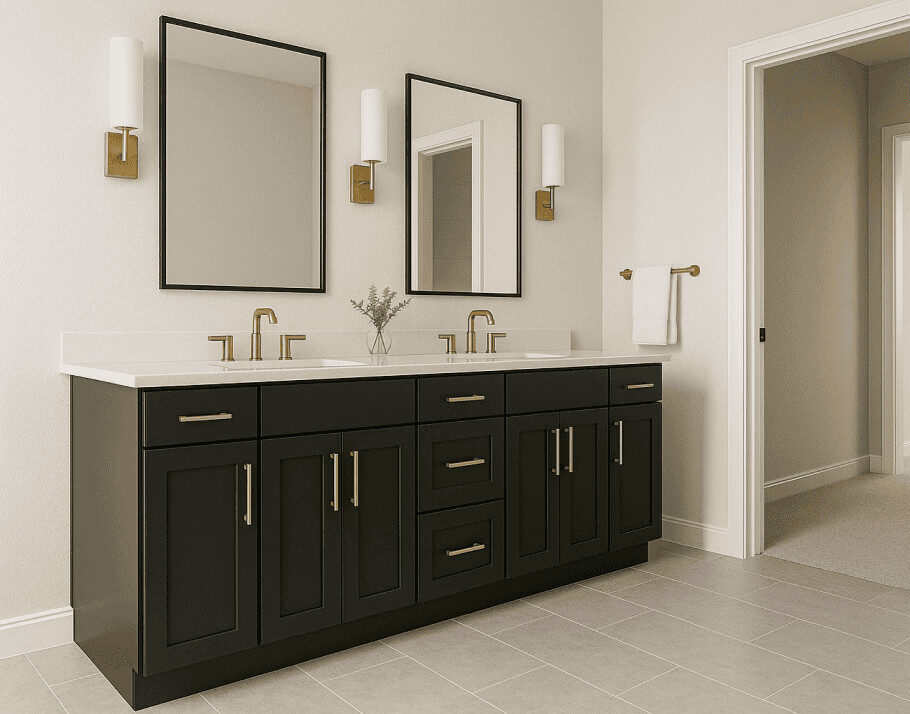 Bathroom cabinets at Raby Home