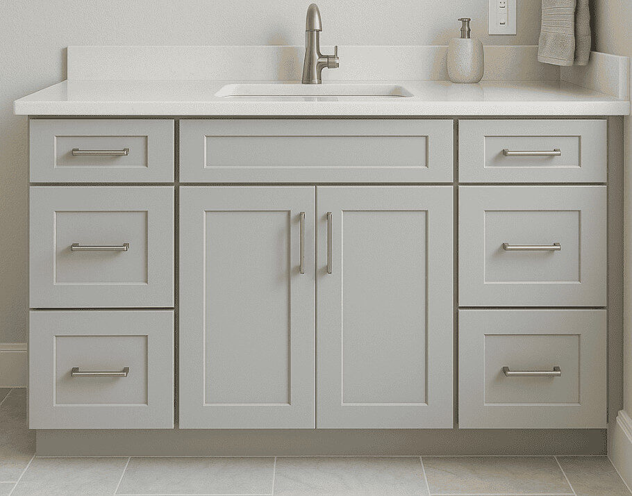Bathroom cabinets at Raby Home