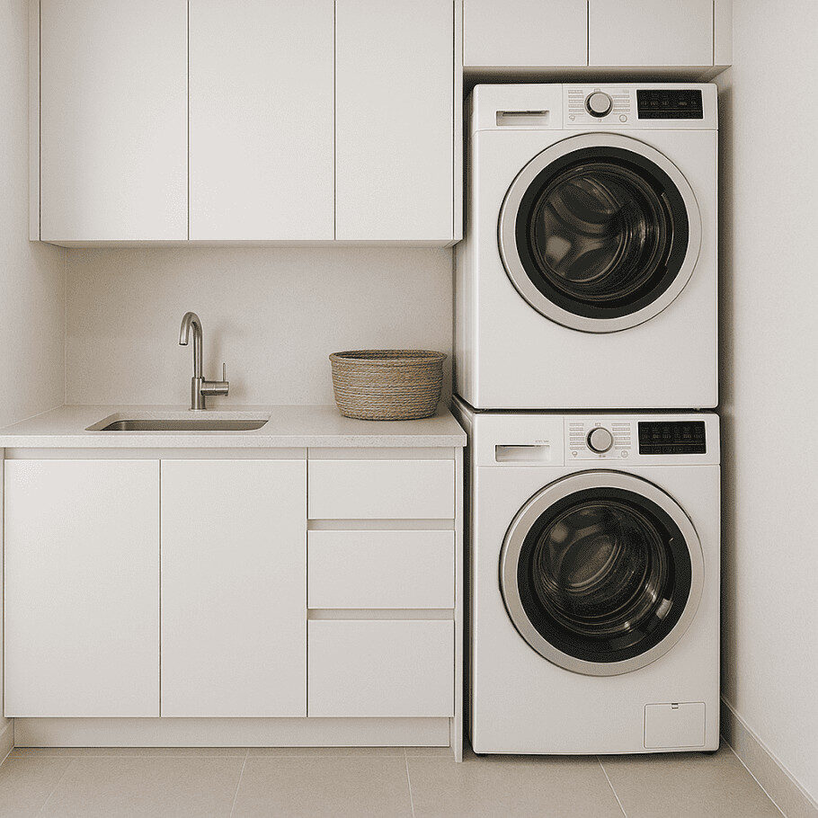 Bathroom cabinets at Raby Home
