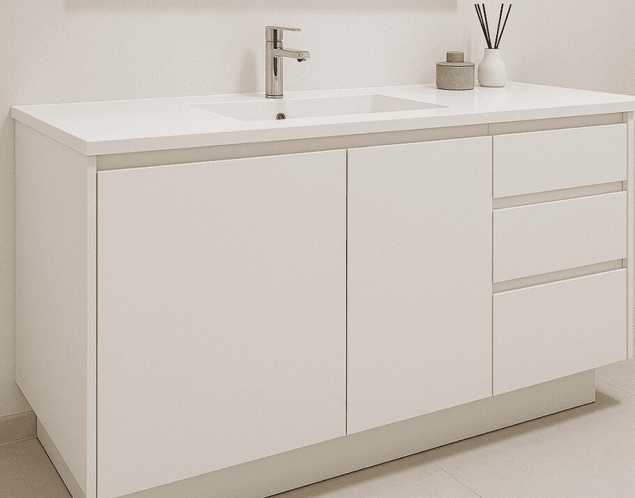 Bathroom cabinets at Raby Home